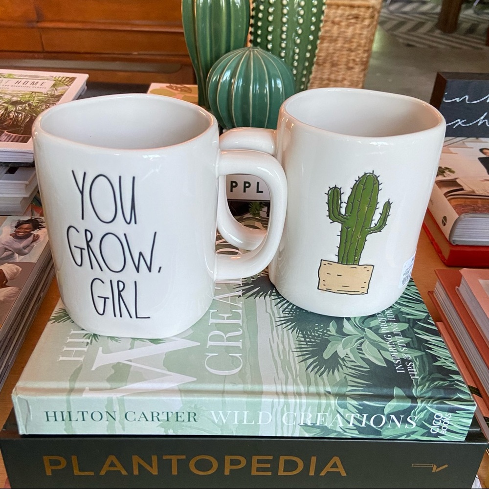 Rae Dunn 1 YOU GROW GIRL Ceramic Coffee Mug